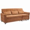 2 In 1 Sofa 3 Seater Sofa With Sofa Bed And Reversible Recliner - Orange - Image 14