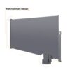 138" x 71" Retractable Side Awning, Waterproof & UV-Resistant, Privacy Screen Divider Roll Up Balcony - Gray - Image 5