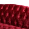 Comfy 3 Seat Sofa With Wooden Legs, For Living Room And Study - Wine Red - Image 12