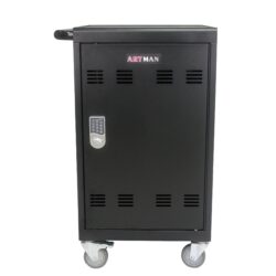 Mobile Charging Cart And Cabinet For Tablets Laptops 30 Device With Combination Lock - Matt Black