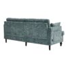 Modern Style Chenille 2 Seater Wood Legged Sofa With LED Light, USB Charging Port And Storage Bag - Lake Blue - Image 26