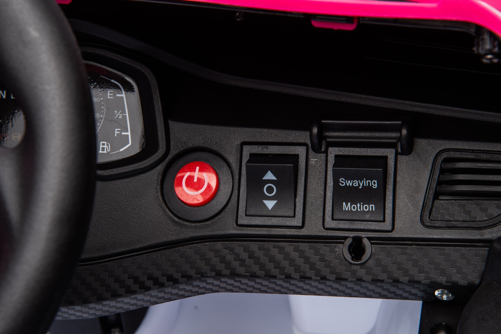 12V4A 20W*2 One Button Start, Forward And Backward, High And Low Speed, Music, Front Light, Power Display, Two Doors Can Open, 2.4G R / C, Seat Belt Four Wheel Absorber Kids Ride On Car - Pink - Image 13