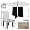 5 Piece Round Dining Table Set, Modern Dining Table And 4 Upholstered Chairs For Dining Room, Kitchen Room, Living Room - Beige / White - Image 4