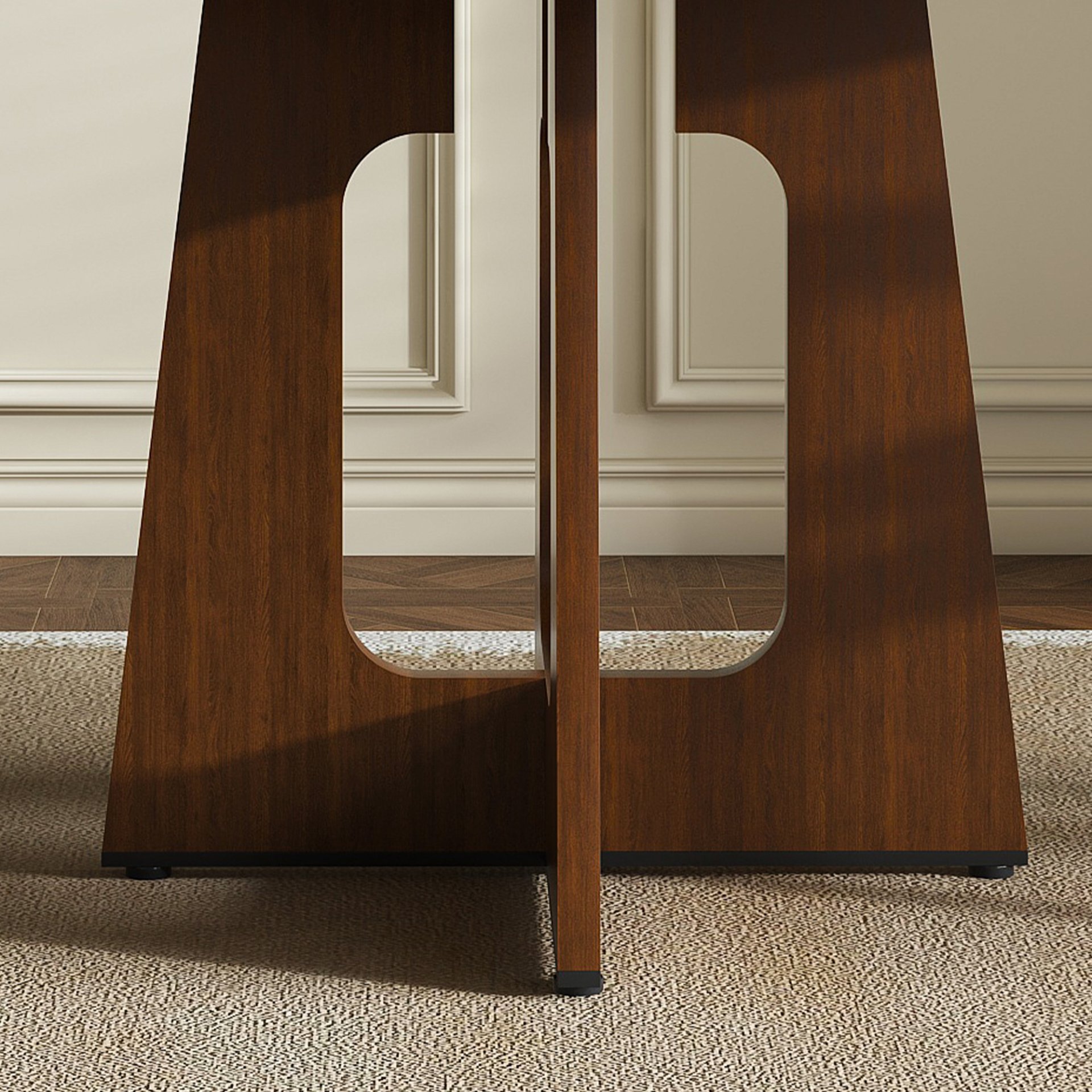 Spiced Round Dining Table For 4 - Walnut - Image 10