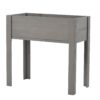 Raised Garden Bed With Legs, Elevated Planter Box For Outdoor Plants Flowers Fruits Vegetable Herb Growingg - Gray - Image 6