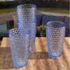 Leading Ware Diamond Cut Acrylic Drinking Glasses (Set of 4), Bpa Free, 19Oz - Blue - Image 7