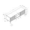 TV Stand, 72 Inch, Media Entertainment Center, Storage Cabinet, Console, Storage Shelves, Contemporary & Modern - Walnut - Image 14