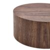 Simple Deep Cylindrical Coffee Table, Industrial / Minimalist Style - Dark Walnut - Image 9