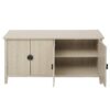 4 Door Sideboard, Carved Sideboard Buffet Cabinet With Storage, Modern Coffee Bar Cabinet With Adjustable Shelf For Living Room, Dining Room, Kitchen - Natural - Image 11