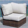 Shick - Corner Wedge Patio Chair With Cushions - Espresso - Image 3