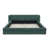 Modern Queen Size Upholstered Bed Frame With And Headboard - Blue / Green - Image 9
