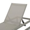 Outdoor Chaise Lounge (Set of 2) With Adjustable Aluminum Frame And Textilene Mesh Seating - Gray - Image 15