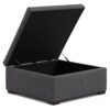 Gabbie - Square Coffee Table Storage Ottoman - Gray - Image 3