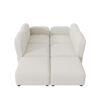 Velvet Modular Sectional Sofa, U Shaped Reversible Couch Set, Free Combination, 6 Seat Sleeper Cloud Sofa Bed With Ottoman, Convertible Oversized Indoor Furniture Pieces - Beige - Image 4