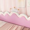 Twin Extending Daybed With LED Lights, Modern Upholstered Princess Daybed With Crown Headboard - White - Image 15