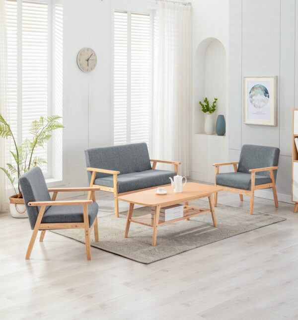 Bahamas - Coffee Table, Loveseat And 2 Chair (Set of 4) - Gray