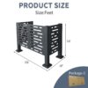 Air Conditioner Fence For Outdoor Units, Metal Privacy Fence Cover, Perfect To Conceal Air Conditioning Units, 3 Fence Panels - Charcoal - Image 4
