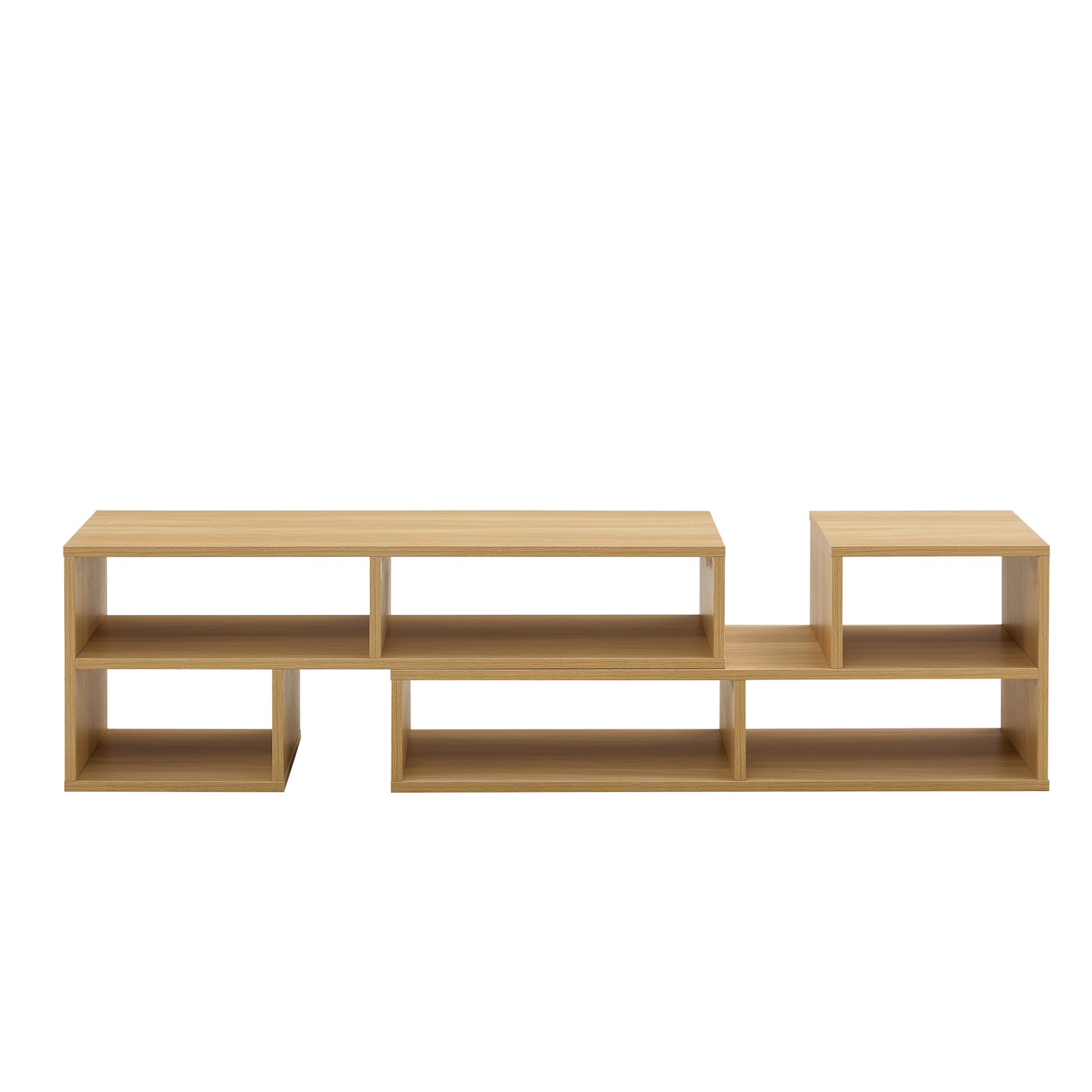 2 Piece Cube TV Stand And L Shaped Entertainment Center With Open Storage And 2 Shelves - Burly Wood - Image 19