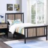 Connelly - Reversible Panel Twin Bed - Black / Vintage Walnut - Image 3