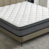 12" Full Size Hybrid Pillow Top Mattress A Box With Gel Infused Memory Foam, Breathable And Hypoallergenic, Medium Firm For Lumbar Support - White / Gray - Image 4