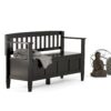 Brooklyn - Entryway Storage Bench - Black - Image 7