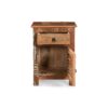 Recycled Wood Side Table With Drawer And Door - Natural - Image 10