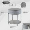 Yukino - High Gloss End Table - Gray - Image 8