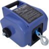 Reversible 12V Electric Trailer Winch For Boats Up To 6000 Lbs With Synthetic Rope And Extra Pulley Hook - Blue - Image 5