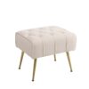 Modern Accent Chair With Ottoman, Comfy Armchair For Living Room, Bedroom, Apartment, Office - Beige - Image 18