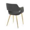 Margarite - Contemporary Dining / Chair (Set of 2) - Gold / Gray - Image 4