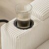 Convertible Chaise Lounge Sofa Chair Sofa Bed With USB Ports, Cup Holders, Phone Holder, And Storage - Beige - Image 9