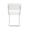 Modern Simple Light Luxury Dining Chair Set With Metal Legs, Teddy Fabric, Bow Design (Set of 4) - White - Image 11