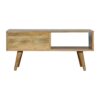 Pineapple Carve Sliding Media Unit - Oak - Image 9