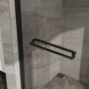 Double Sliding Glass Shower Door Aluminum Framed Enclosure Sgcc Clear Tempered Glass - Matte Black - Image 5