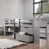 Fabiana - Twin Loft Bed With Storage - Gray - Image 9