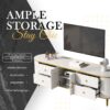 Modern TV Stand For TVs Up To 80", Entertainment Center With 4 Drawers And 1 Cabinet, Wood TV Console Table With And Handles For Living Room - White - Image 8