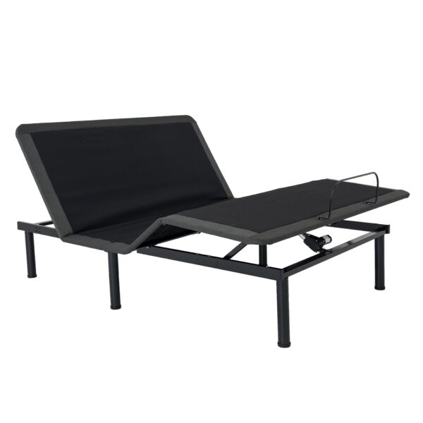 Queen Size Quick Assembly Adjustable Bed Frame With Voice Activated Controls - Black