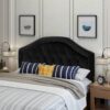 Kaarina - Contemporary Tufted Fabric Full / Queen Headboard - Black - Image 2
