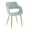 Margarite - Contemporary Dining / Chair (Set of 2) - Gold / Light Green - Image 2