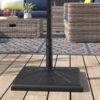 42 Pound Square Resin Umbrella Base - Black - Image 2