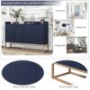 Modern Sideboard Elegant Buffet Cabinet With Large Storage Space For Dining Room, Entryway - Navy - Image 5
