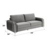 Wenona - Series 4 Pieces Living Room Set With A Coffee Table - Black / Gray - Image 5