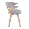 Gardenia - Mid-Century Modern Dining / Chair - White Washed / Gray - Image 2