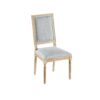 French Country Dining Chairs (Set of 2) Elegant Cane Backrest & Upholstered Seats Solid Rubberwood Frame - Grayish Green - Image 8