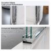Semi Frameless Double Sliding Shower Door With 1 / 4" Sgcc Tempered Glass - Chrome - Image 11