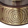 Boho Handcrafted Mango Wood Hurricane Candle Holder With Tempered Glass And Metal Accents - Brown - Image 8