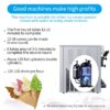 Commercial Desktop Ice Cream Machine, 25-30L / H Production Capacity, With 2X6L Hopper, 2000W Power, Soft Ice Cream Machine For Restaurants And Snack Shops, Three Flavors - Silver - Image 6
