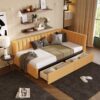 Twin Size Upholstered Daybed With 2 Storage Drawers, Sofa Bed Frame No Box Spring Needed - Yellow - Image 9