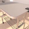 Folding Dog Pet Grooming Table Stainless Steel Frame Rubber Mat On Board With Adjustable Arm And Clamps, Pet Dog Cat Grooming Table - Silver Gray - Image 10