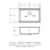 Kitchen Sink 28" X 19" Granite Composite Workstation Undermount - Black - Image 3
